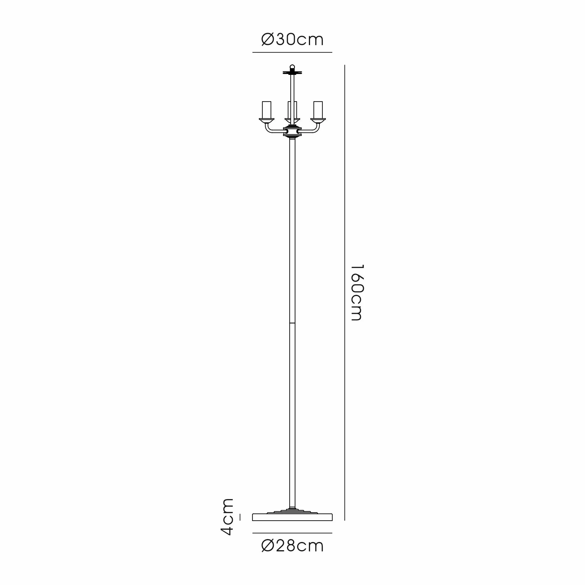 Banyan 45cm 3 Light Floor Lamp Champagne Gold; Silver Leaf DK1006  Deco Banyan CG SL